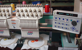 ID#1213 - Tajima TMFXII C1206 Commercial Embroidery Machine.  Year 1997 : 6 : 12 - www.TheEmbroideryWarehouse.com